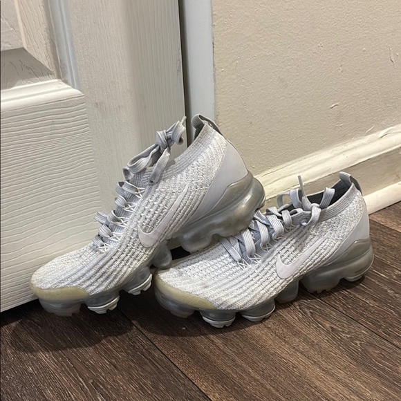 Nike Shoes - Nike Silver VaporMax Flyknit Sneakers